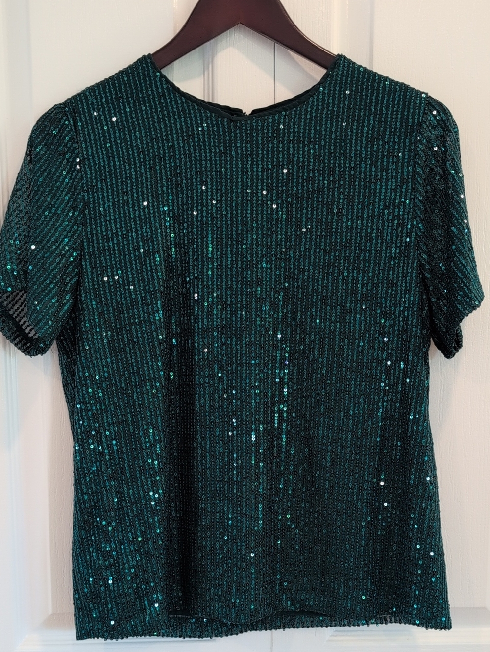 Women's Green Sequin Shirt